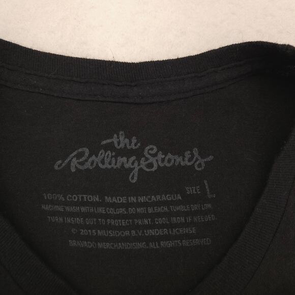 The Rolling Stones Band Crew Neck Short Sleeve T Shirt Mens Size Large L Black - Picture 3 of 9